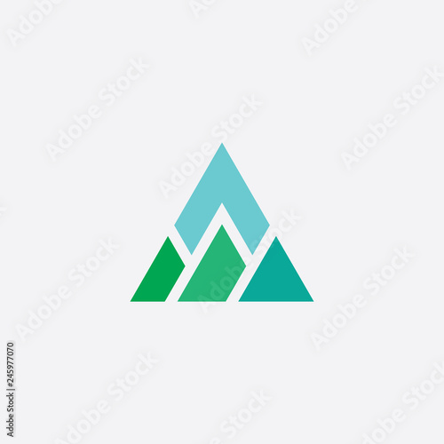 mountain vector triangle logo icon element