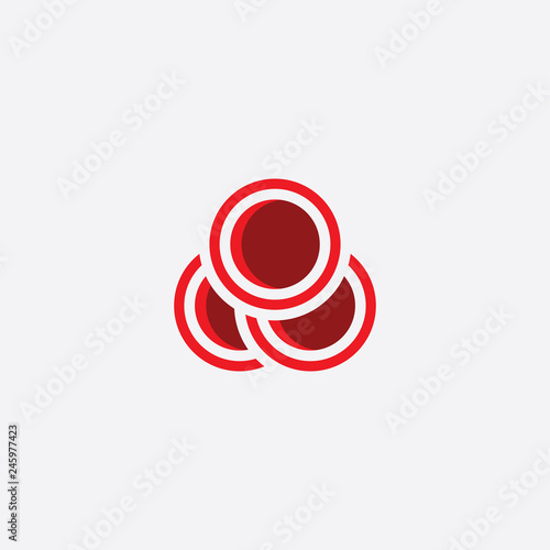 red blood cells logo icon vector