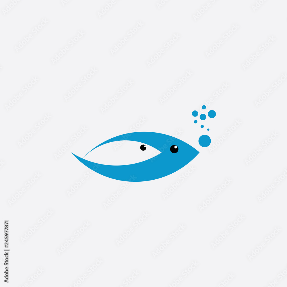 swimming fish symbol vector sign swimming fish symbol vector sign