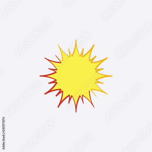 sun vector icon solar energy symbol element