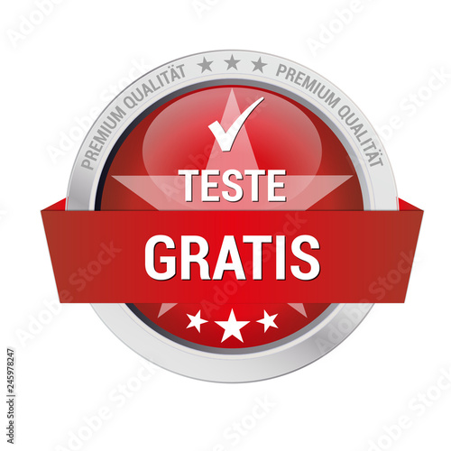 rotes Gütesiegel für Teste Gratis