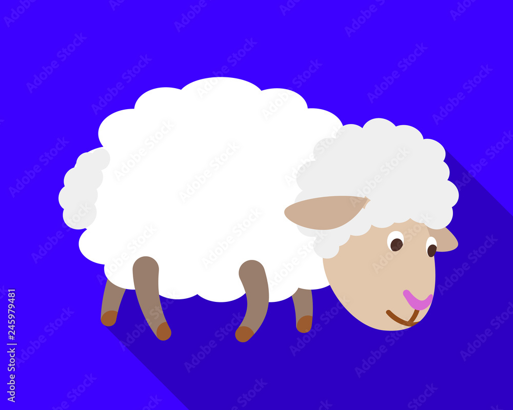 Sheep search grass icon. Flat illustration of sheep search grass vector icon for web design Sheep search grass icon. Flat illustration of sheep search grass vector icon for web design