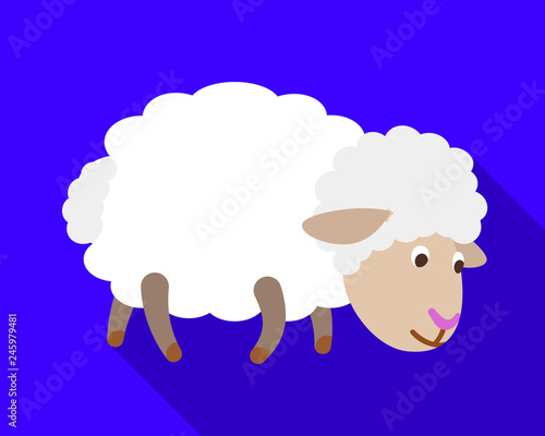 Wallpaper Mural Sheep search grass icon. Flat illustration of sheep search grass vector icon for web design Torontodigital.ca