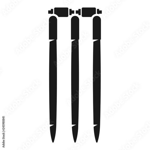 Cricket wicket icon. Simple illustration of cricket wicket vector icon for web design isolated on white background