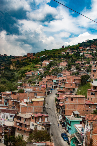 Favelas in Medellin, Kolumbien