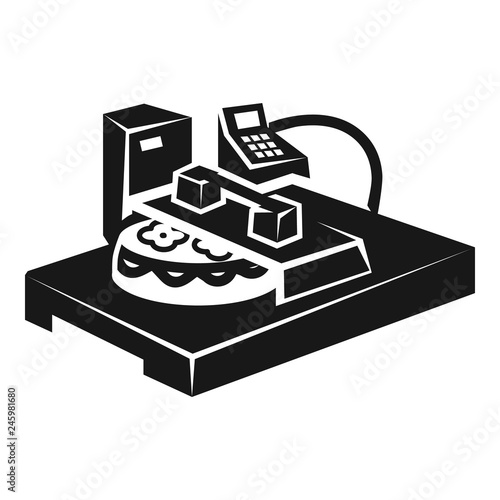 Cake packer icon. Simple illustration of cake packer vector icon for web design isolated on white background