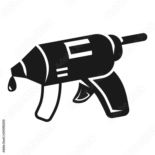 Gun glue icon. Simple illustration of gun glue vector icon for web design isolated on white background