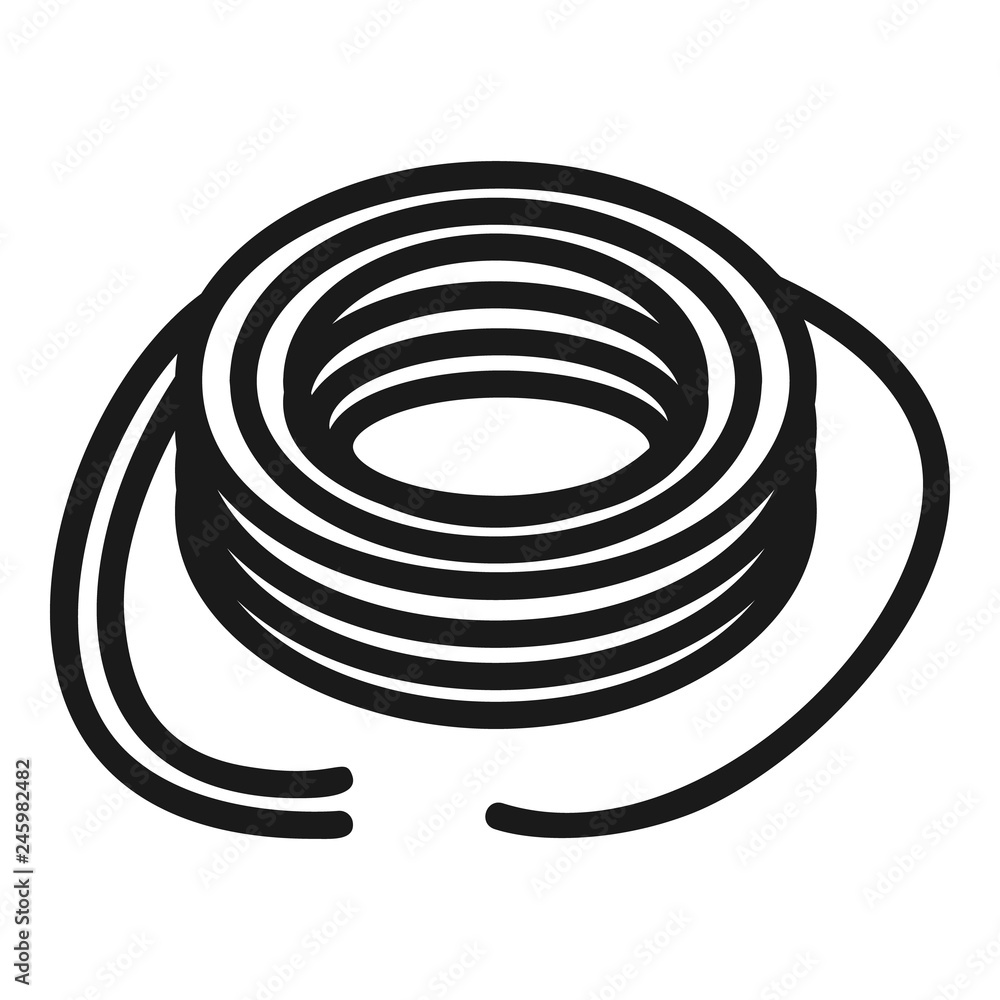 Nuclear creencia Abrazadera Wired power cable icon. Simple illustration of wired power cable vector  icon for web design isolated on white background Stock Vector | Adobe Stock