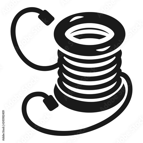 Electro extension coil icon. Simple illustration of electro extension coil vector icon for web design isolated on white background
