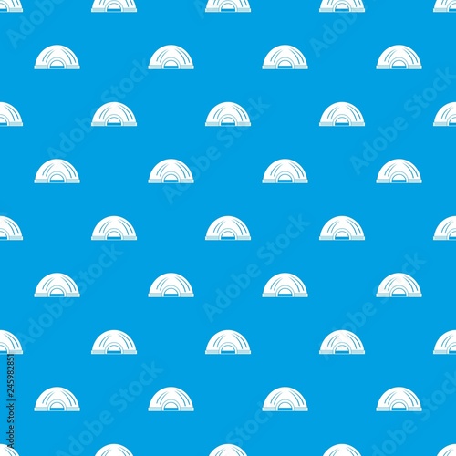 Aboriginal dwelling pattern vector seamless blue repeat for any use