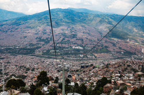 Favelas in Medellin, Kolumbien