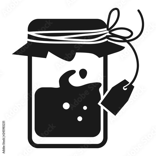 Jar of jam icon. Simple illustration of jar of jam vector icon for web design isolated on white background