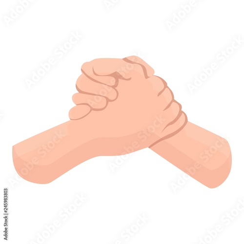 Brother handshake icon. Cartoon of brother handshake vector icon for web design isolated on white background