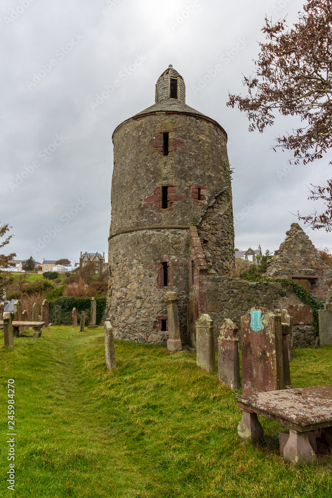 Old Portpatrick church of Saint Andrew in Scotland, United Kingdom