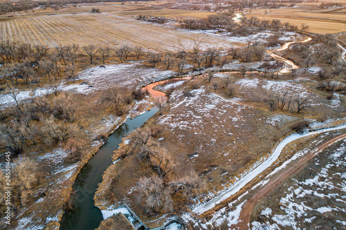 Принти на полотні river and farmland in eastern Colorado