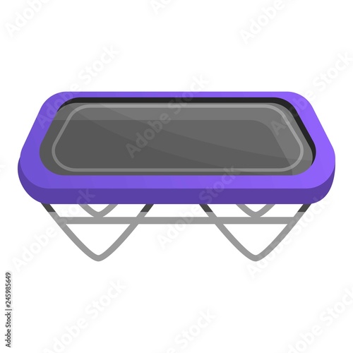 Square trampoline icon. Cartoon of square trampoline vector icon for web design isolated on white background