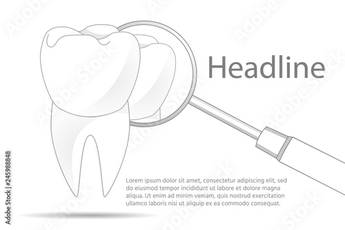 healthy tooth. dental clinic. dental equipment. on a white background