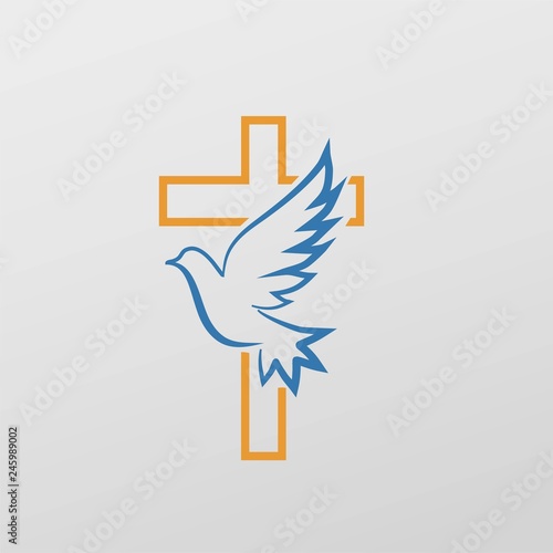 Cross dove symbol