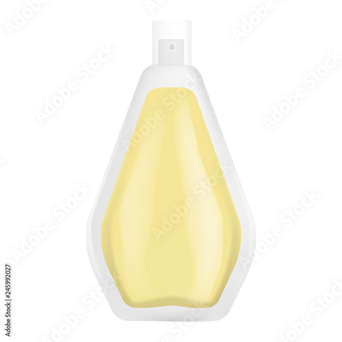 Woman perfume spray bottle icon. Realistic illustration of woman perfume spray bottle vector icon for web design isolated on white background