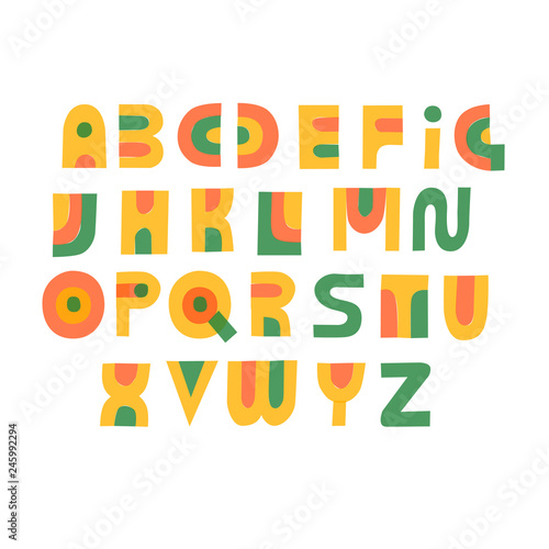 Cute hand drawn alphabet made in vector. Doodle letters for your design. Isolated characters. Handdrawn display font for DIY projects and kids design.