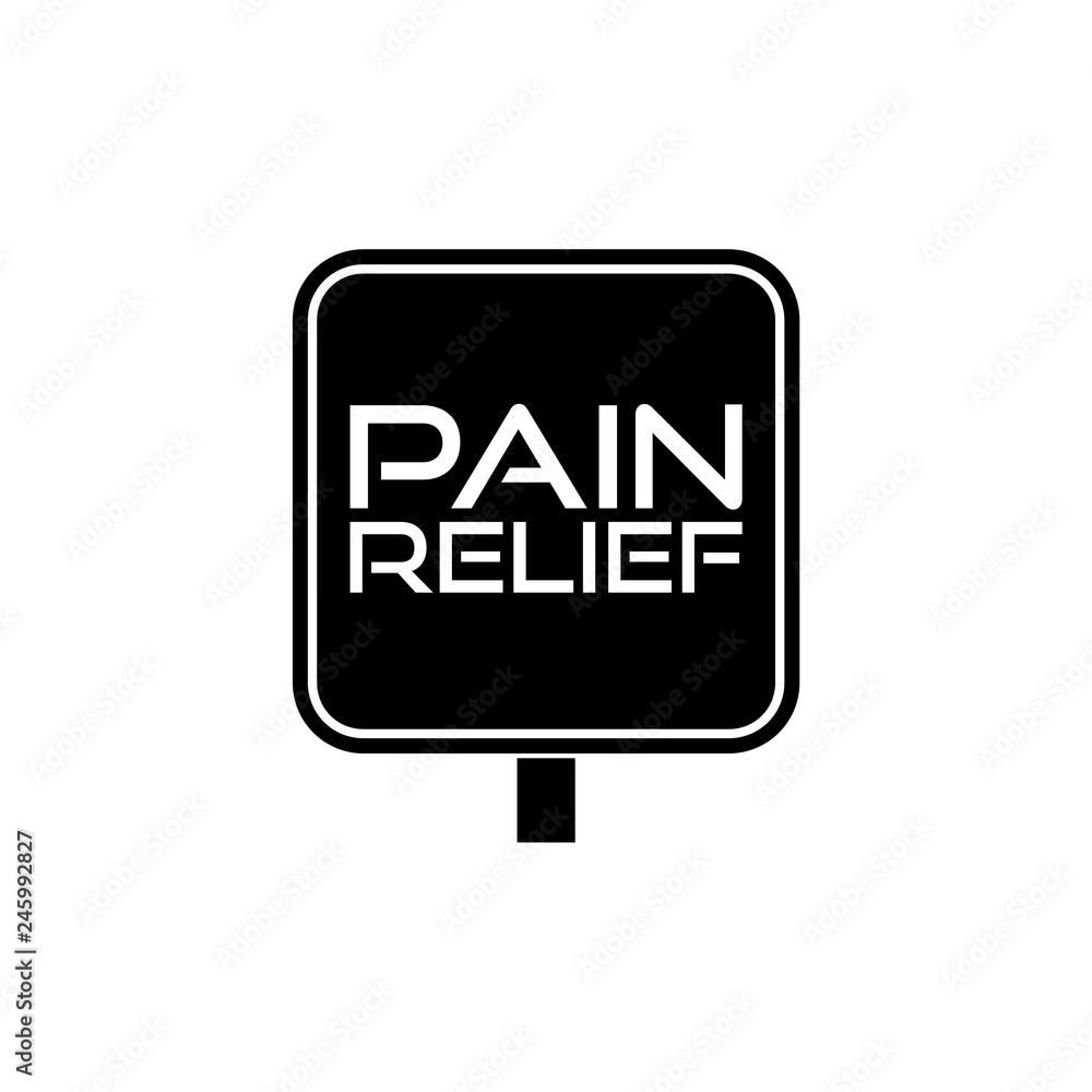 Pain relief sign, Pain relief icon or logo