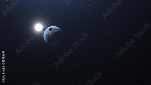 Earth, Moon, Venus, and Mercury flyby of inner planets