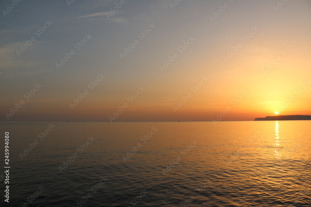 Sunset at sea Malta