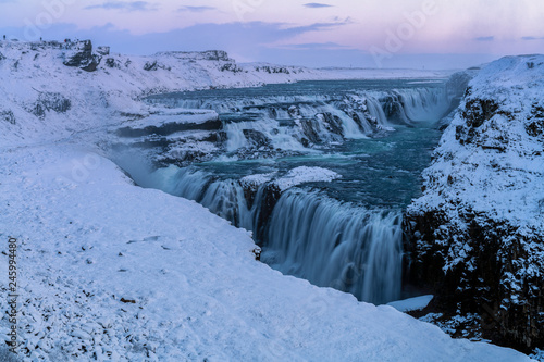 Gullfoss Waterfall Iceland in Winter