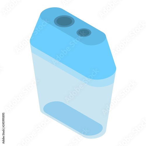Transparent sharpener icon. Isometric of transparent sharpener vector icon for web design isolated on white background