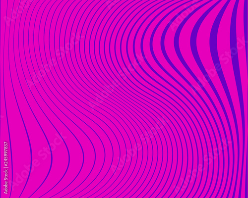 Abstract pattern. Texture with wavy, curves lines. Optical art background. Vector illustration  