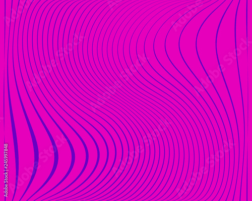 Abstract pattern. Texture with wavy, curves lines. Optical art background. Vector illustration  