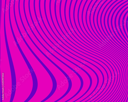 Abstract pattern. Texture with wavy, curves lines. Optical art background. Vector illustration  