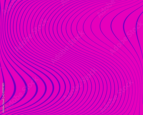 Abstract pattern. Texture with wavy, curves lines. Optical art background. Vector illustration  