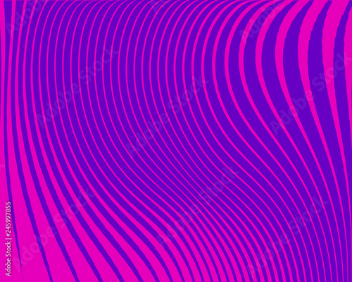 Abstract pattern. Texture with wavy, curves lines. Optical art background. Vector illustration  