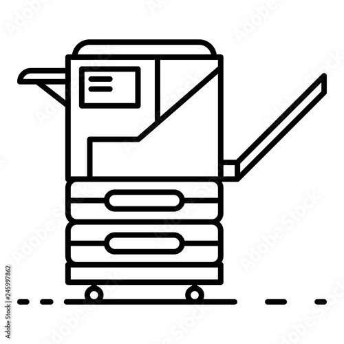 Office xerox icon. Outline office xerox vector icon for web design isolated on white background