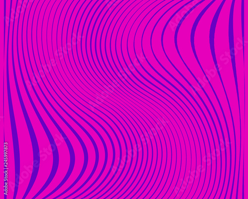 Abstract pattern. Texture with wavy, curves lines. Optical art background. Vector illustration  