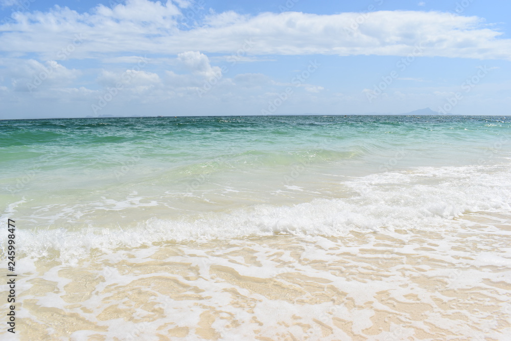 Beautiful lonely beach at Poda Island in Krabi, Thailand, Asia Beautiful lonely beach at Poda Island in Krabi, Thailand, Asia