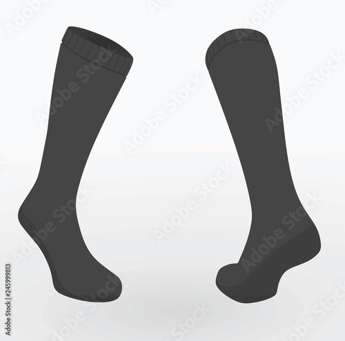 Grey  socks. vector illustration