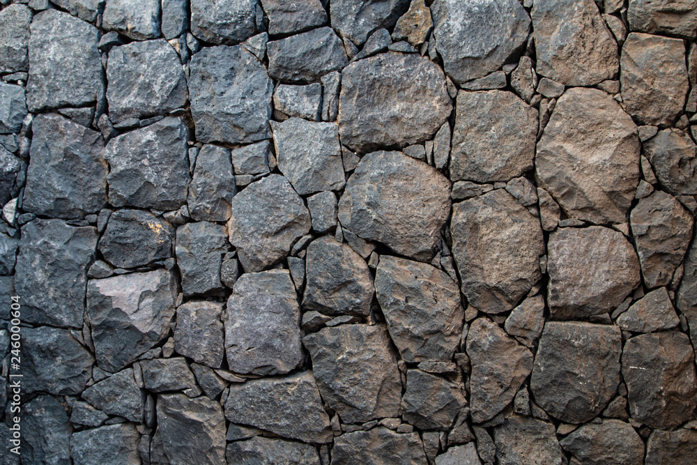 Fototapeta premium Gray stone wall.Texture.Background