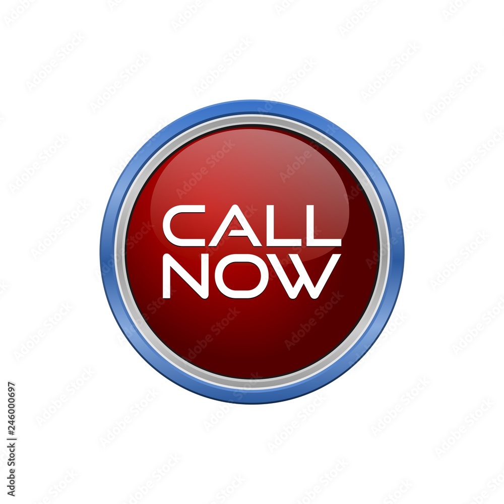 Call Now Round Button, simple sign or logo Call Now Round Button, simple sign or logo