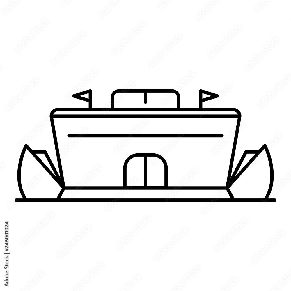 Baseball arena icon. Outline baseball arena vector icon for web design isolated on white background Baseball arena icon. Outline baseball arena vector icon for web design isolated on white background
