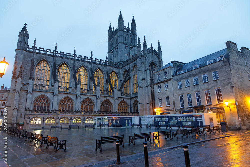 Bath Abbey, an Anglican parish church and former Benedictine monastery in Bath, founded in the 7th century