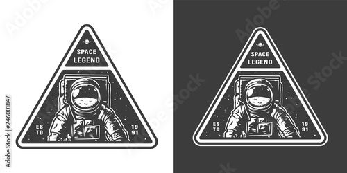 Vintage monochrome space print