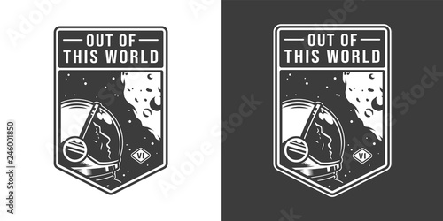 Vintage monochrome cosmic label