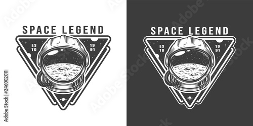 Vintage monochrome space badge