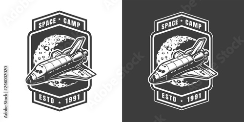 Vintage space label concept