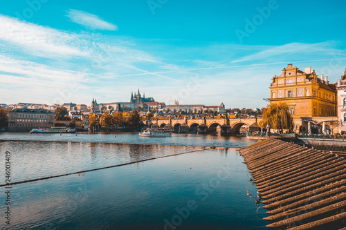Embankment along the Vitava River, Prague