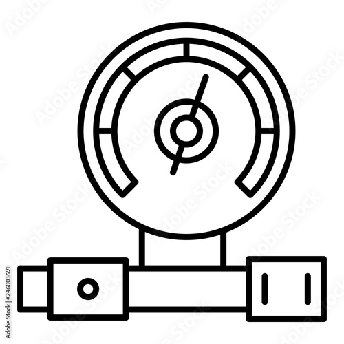 Oil gauge icon. Outline oil gauge vector icon for web design isolated on white background