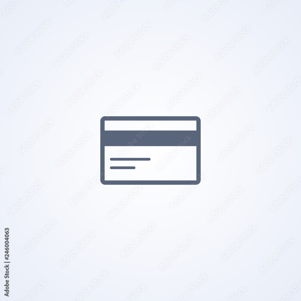 Credit card, vector best gray line icon Credit card, vector best gray line icon