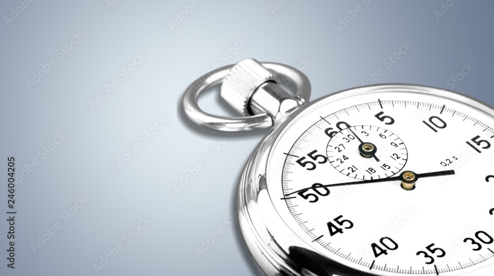 Close-up Stopwatch in Human Hand, Timer